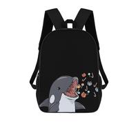 sinyumoney Sac À Dos Scolaire Imprimé En 3D Pour Enfants Christmas Orca Whale Gift Sac À Dos Scolaire Pour Enfants, Sac De Voyage, Sac À Livres Tendance, Grand Sac À Dos De Grande Capacité 17inch