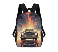 sinyumoney Sac À Dos Scolaire Imprimé En 3D Pour Enfants Classic Car in Dramatic Sky Sacs À Livres, Sacs De Voyage Scolaires Grande Capacité Pour Enfants/étudiants/adultes 17inch