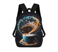 sinyumoney Sac À Dos Scolaire Imprimé En 3D Pour Enfants Coffee Planet, Sac À Dos De Voyage Haute Capacité Pour Enfants, Sac À Livres, Sac D'école 17inch