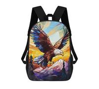 sinyumoney Sac À Dos Scolaire Imprimé En 3D Pour Enfants Colorful American Eagle, Grande Capacité, Idéal Pour Les Voyages, Tendance Et Décontracté 17inch