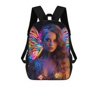sinyumoney Sac À Dos Scolaire Imprimé En 3D Pour Enfants Colorful Butterfly Beauty, Grande Capacité, Idéal Pour Les Voyages, Tendance Et Décontracté 17inch