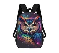 sinyumoney Sac À Dos Scolaire Imprimé En 3D Pour Enfants Colorful Cosmic Owl, Sac À Dos De Voyage Haute Capacité Pour Enfants, Sac À Livres, Sac D'école 17inch