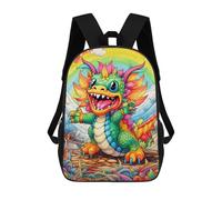 sinyumoney Sac À Dos Scolaire Imprimé En 3D Pour Enfants Colorful Dragon Fantasy Scene, Sac À Dos De Voyage Haute Capacité Pour Enfants, Sac À Livres, Sac D'école 17inch