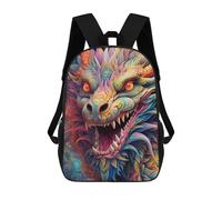 sinyumoney Sac À Dos Scolaire Imprimé En 3D Pour Enfants Colorful Dragon Portrait-2, Sac À Dos De Voyage Haute Capacité Pour Enfants, Sac À Livres, Sac D'école 17inch