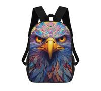 sinyumoney Sac À Dos Scolaire Imprimé En 3D Pour Enfants Colorful Eagle Portrait-13, Sac À Dos De Voyage Haute Capacité Pour Enfants, Sac À Livres, Sac D'école 17inch