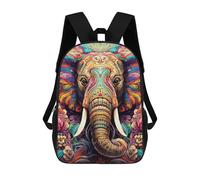 sinyumoney Sac À Dos Scolaire Imprimé En 3D Pour Enfants Colorful Elephant Artwork-13, Sac À Dos De Voyage Haute Capacité Pour Enfants, Sac À Livres, Sac D'école 17inch