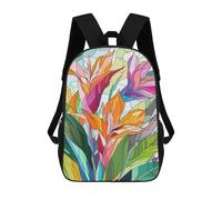 sinyumoney Sac À Dos Scolaire Imprimé En 3D Pour Enfants Colorful Floral Illustration Sacs À Livres, Sacs De Voyage Scolaires Grande Capacité Pour Enfants/étudiants/adultes 17inch