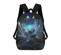 sinyumoney Sac À Dos Scolaire Imprimé En 3D Pour Enfants Colorful Lotus Flowers, Grande Capacité, Idéal Pour Les Voyages, Tendance Et Décontracté 17inch