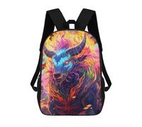 sinyumoney Sac À Dos Scolaire Imprimé En 3D Pour Enfants Colorful Mythical Beast with Flames -1, Sac À Dos De Voyage Haute Capacité Pour Enfants, Sac À Livres, Sac D'école 17inch