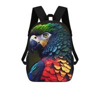 sinyumoney Sac À Dos Scolaire Imprimé En 3D Pour Enfants Colorful Parrot Portrait Grande Capacité, Sac De Voyage, Sac À Dos Tendance Pour Enfants, Sac À Dos Décontracté 17inch