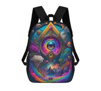 sinyumoney Sac À Dos Scolaire Imprimé En 3D Pour Enfants Cosmic Eye Mandala, Sac À Dos De Voyage Haute Capacité Pour Enfants, Sac À Livres, Sac D'école 17inch
