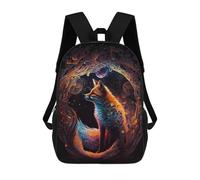 sinyumoney Sac À Dos Scolaire Imprimé En 3D Pour Enfants Cosmic Fox Dreamscape, Grande Capacité, Idéal Pour Les Voyages, Tendance Et Décontracté 17inch
