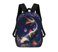 sinyumoney Sac À Dos Scolaire Imprimé En 3D Pour Enfants Cosmic Koi 2, Grande Capacité, Idéal Pour Les Voyages, Tendance Et Décontracté 17inch