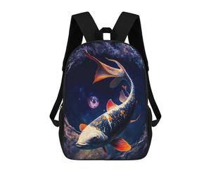 sinyumoney Sac À Dos Scolaire Imprimé En 3D Pour Enfants Cosmic Koi 2, Grande Capacité, Idéal Pour Les Voyages, Tendance Et Décontracté 17inch