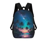 sinyumoney Sac À Dos Scolaire Imprimé En 3D Pour Enfants Cosmic Palms, Sac À Dos De Voyage Haute Capacité Pour Enfants, Sac À Livres, Sac D'école 17inch