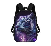 sinyumoney Sac À Dos Scolaire Imprimé En 3D Pour Enfants Cosmic Tiger Portrait-12, Sac À Dos De Voyage Haute Capacité Pour Enfants, Sac À Livres, Sac D'école 17inch