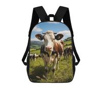 sinyumoney Sac À Dos Scolaire Imprimé En 3D Pour Enfants Cow Vache Holstein Cattle Sac À Dos Scolaire Pour Enfants, Sac De Voyage, Sac À Livres Tendance, Grand Sac À Dos De Grande Capacité 17inch