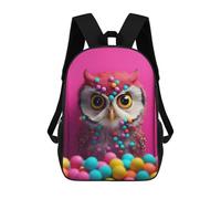 sinyumoney Sac À Dos Scolaire Imprimé En 3D Pour Enfants Cute Owl Bird Animals Sacs À Livres, Sacs De Voyage Scolaires Grande Capacité Pour Enfants/étudiants/adultes 17inch