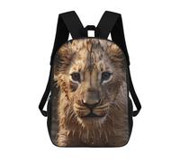 sinyumoney Sac À Dos Scolaire Imprimé En 3D Pour Enfants Cute Wet Lion Sac À Dos Scolaire Pour Enfants, Sac De Voyage, Sac À Livres Tendance, Grand Sac À Dos De Grande Capacité 17inch