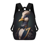 sinyumoney Sac À Dos Scolaire Imprimé En 3D Pour Enfants Dapper Duck in Tuxedo Sacs À Livres, Sacs De Voyage Scolaires Grande Capacité Pour Enfants/étudiants/adultes 17inch