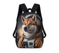 sinyumoney Sac À Dos Scolaire Imprimé En 3D Pour Enfants Dog Astronaut in Space Suit-2 Sac À Dos Scolaire Pour Enfants, Sac De Voyage, Sac À Livres Tendance, Grand Sac À Dos De Grande Capacité 17inch
