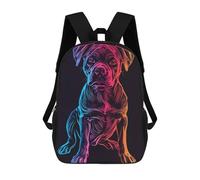 sinyumoney Sac À Dos Scolaire Imprimé En 3D Pour Enfants Dog Pet Neon Sacs À Livres, Sacs De Voyage Scolaires Grande Capacité Pour Enfants/étudiants/adultes 17inch