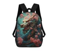 sinyumoney Sac À Dos Scolaire Imprimé En 3D Pour Enfants Dragon Amidst Cherry Blossoms -4, Sac À Dos De Voyage Haute Capacité Pour Enfants, Sac À Livres, Sac D'école 17inch