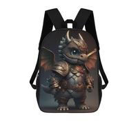 sinyumoney Sac À Dos Scolaire Imprimé En 3D Pour Enfants Dragon Armor Sacs À Livres, Sacs De Voyage Scolaires Grande Capacité Pour Enfants/étudiants/adultes 17inch