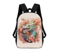 sinyumoney Sac À Dos Scolaire Imprimé En 3D Pour Enfants Dragon with Cherry Blossoms, Grande Capacité, Idéal Pour Les Voyages, Tendance Et Décontracté 17inch