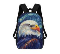 sinyumoney Sac À Dos Scolaire Imprimé En 3D Pour Enfants Eagle in Starry Night Grande Capacité, Sac De Voyage, Sac À Dos Tendance Pour Enfants, Sac À Dos Décontracté 17inch