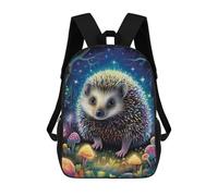 sinyumoney Sac À Dos Scolaire Imprimé En 3D Pour Enfants Enchanted Forest Hedgehog, Sac À Dos De Voyage Haute Capacité Pour Enfants, Sac À Livres, Sac D'école 17inch