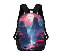 sinyumoney Sac À Dos Scolaire Imprimé En 3D Pour Enfants Enchanted Moonlit Valley -3, Grande Capacité, Idéal Pour Les Voyages, Tendance Et Décontracté 17inch