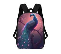 sinyumoney Sac À Dos Scolaire Imprimé En 3D Pour Enfants Enchanted Peacock Fantasy-1, Grande Capacité, Idéal Pour Les Voyages, Tendance Et Décontracté 17inch