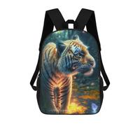 sinyumoney Sac À Dos Scolaire Imprimé En 3D Pour Enfants Enchanted Tiger in The Forest Sac À Dos Scolaire Pour Enfants, Sac De Voyage, Sac À Livres Tendance, Grand Sac À Dos De Grande Capacité 17inch