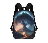 sinyumoney Sac À Dos Scolaire Imprimé En 3D Pour Enfants Enchanted Tree Portal Sacs À Livres, Sacs De Voyage Scolaires Grande Capacité Pour Enfants/étudiants/adultes 17inch