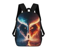 sinyumoney Sac À Dos Scolaire Imprimé En 3D Pour Enfants Evil Vs Good Epic Battle Poster, Sac À Dos De Voyage Haute Capacité Pour Enfants, Sac À Livres, Sac D'école 17inch