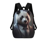 sinyumoney Sac À Dos Scolaire Imprimé En 3D Pour Enfants Executive Panda Portrait, Grande Capacité, Idéal Pour Les Voyages, Tendance Et Décontracté 17inch