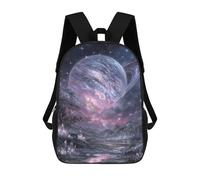 sinyumoney Sac À Dos Scolaire Imprimé En 3D Pour Enfants Fantasy Alien Planet Landscape, Sac À Dos De Voyage Haute Capacité Pour Enfants, Sac À Livres, Sac D'école 17inch