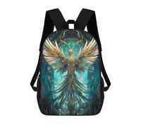 sinyumoney Sac À Dos Scolaire Imprimé En 3D Pour Enfants Fantasy Blue Fire Phoenix Sacs À Livres, Sacs De Voyage Scolaires Grande Capacité Pour Enfants/étudiants/adultes 17inch