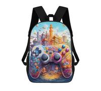 sinyumoney Sac À Dos Scolaire Imprimé En 3D Pour Enfants Fantasy Game Controller Artwork -4, Sac À Dos De Voyage Haute Capacité Pour Enfants, Sac À Livres, Sac D'école 17inch