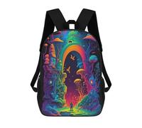 sinyumoney Sac À Dos Scolaire Imprimé En 3D Pour Enfants Fantasy Mushroom Portal, Sac À Dos De Voyage Haute Capacité Pour Enfants, Sac À Livres, Sac D'école 17inch