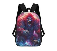 sinyumoney Sac À Dos Scolaire Imprimé En 3D Pour Enfants Fiery Beast Unleashed, Sac À Dos De Voyage Haute Capacité Pour Enfants, Sac À Livres, Sac D'école 17inch