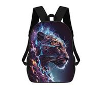 sinyumoney Sac À Dos Scolaire Imprimé En 3D Pour Enfants Flame Leopard Portrait Sac À Dos Scolaire Pour Enfants, Sac De Voyage, Sac À Livres Tendance, Grand Sac À Dos De Grande Capacité 17inch