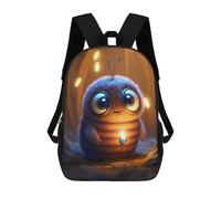 sinyumoney Sac À Dos Scolaire Imprimé En 3D Pour Enfants Fluffy Bee with Firefly, Grande Capacité, Idéal Pour Les Voyages, Tendance Et Décontracté 17inch