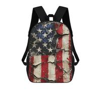 sinyumoney Sac À Dos Scolaire Imprimé En 3D Pour Enfants Fractured American Flag Sacs À Livres, Sacs De Voyage Scolaires Grande Capacité Pour Enfants/étudiants/adultes 17inch