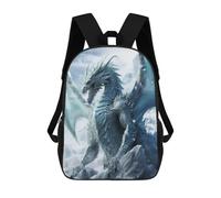 sinyumoney Sac À Dos Scolaire Imprimé En 3D Pour Enfants Frozen Dragon in Ice World, Grande Capacité, Idéal Pour Les Voyages, Tendance Et Décontracté 17inch