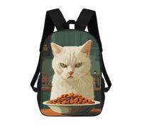 sinyumoney Sac À Dos Scolaire Imprimé En 3D Pour Enfants Funny Cat Sacs À Livres, Sacs De Voyage Scolaires Grande Capacité Pour Enfants/étudiants/adultes 17inch