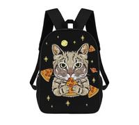 sinyumoney Sac À Dos Scolaire Imprimé En 3D Pour Enfants Funny Pizza Cat In Space Sacs À Livres, Sacs De Voyage Scolaires Grande Capacité Pour Enfants/étudiants/adultes 17inch