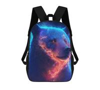 sinyumoney Sac À Dos Scolaire Imprimé En 3D Pour Enfants Galactic Bear Portrait, Grande Capacité, Idéal Pour Les Voyages, Tendance Et Décontracté 17inch