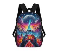 sinyumoney Sac À Dos Scolaire Imprimé En 3D Pour Enfants Galactic Gaming Odyssey -1, Sac À Dos De Voyage Haute Capacité Pour Enfants, Sac À Livres, Sac D'école 17inch